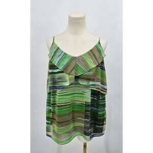 CAbi Green Flutter Cami